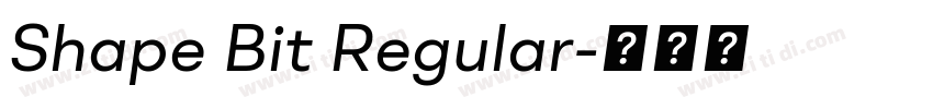 Shape Bit Regular字体转换